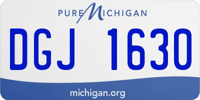 MI license plate DGJ1630
