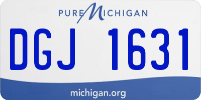 MI license plate DGJ1631