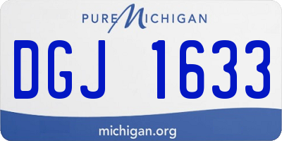 MI license plate DGJ1633