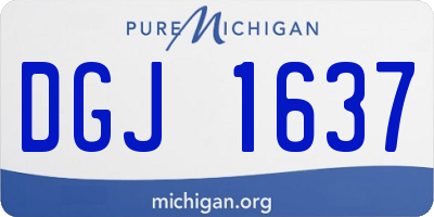 MI license plate DGJ1637