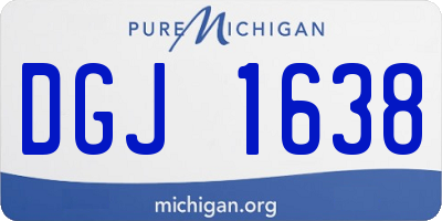 MI license plate DGJ1638
