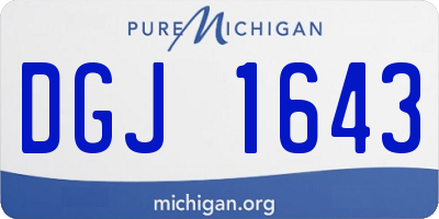 MI license plate DGJ1643