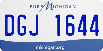 MI license plate DGJ1644