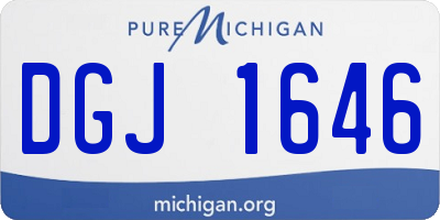 MI license plate DGJ1646