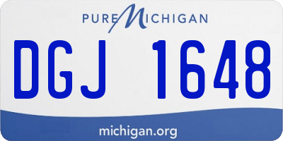 MI license plate DGJ1648