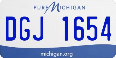 MI license plate DGJ1654