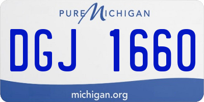MI license plate DGJ1660
