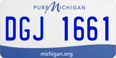 MI license plate DGJ1661