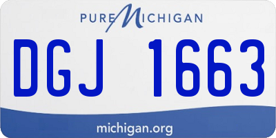 MI license plate DGJ1663
