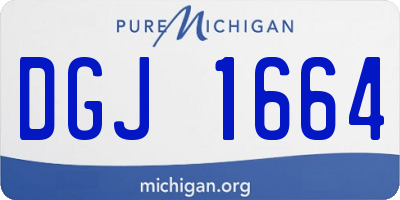 MI license plate DGJ1664