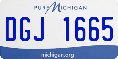 MI license plate DGJ1665