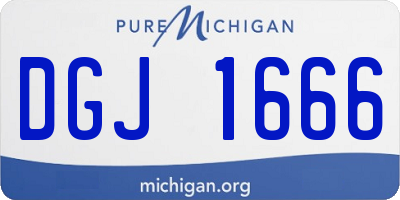 MI license plate DGJ1666