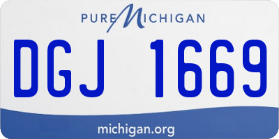 MI license plate DGJ1669