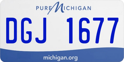 MI license plate DGJ1677