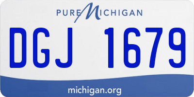 MI license plate DGJ1679
