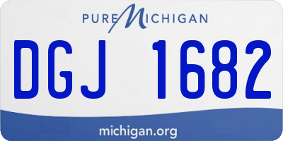 MI license plate DGJ1682