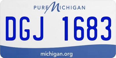 MI license plate DGJ1683