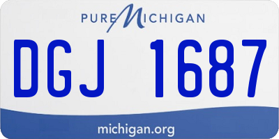 MI license plate DGJ1687