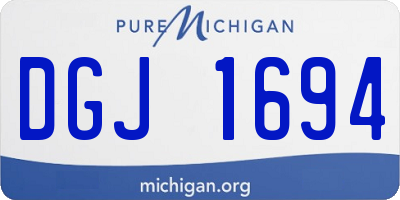 MI license plate DGJ1694