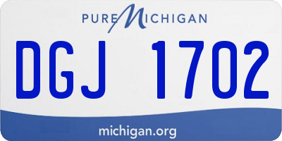 MI license plate DGJ1702