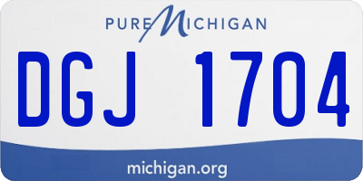 MI license plate DGJ1704