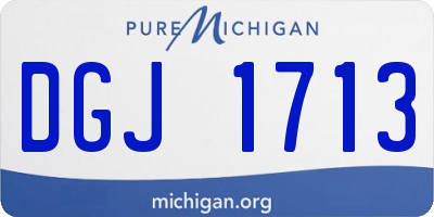 MI license plate DGJ1713