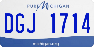 MI license plate DGJ1714