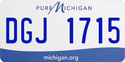 MI license plate DGJ1715