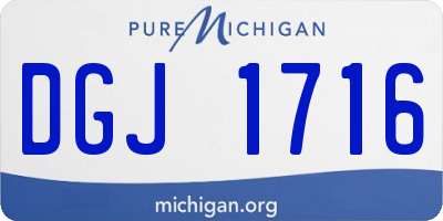MI license plate DGJ1716