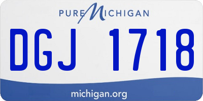 MI license plate DGJ1718