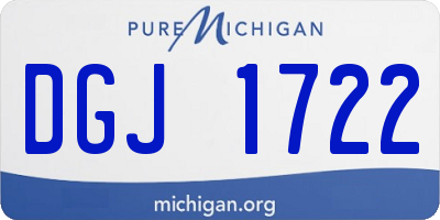 MI license plate DGJ1722