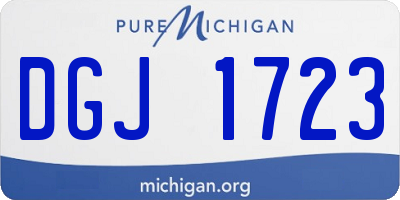 MI license plate DGJ1723