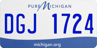 MI license plate DGJ1724