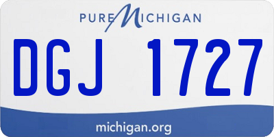 MI license plate DGJ1727
