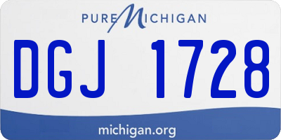 MI license plate DGJ1728