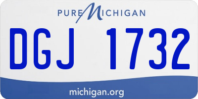 MI license plate DGJ1732