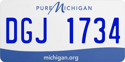 MI license plate DGJ1734