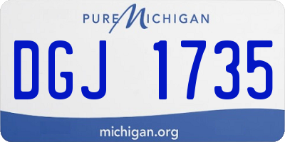 MI license plate DGJ1735