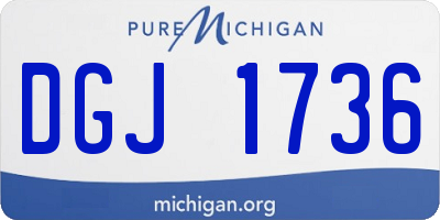 MI license plate DGJ1736