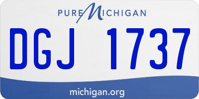 MI license plate DGJ1737