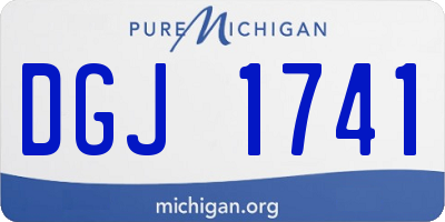 MI license plate DGJ1741