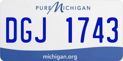 MI license plate DGJ1743