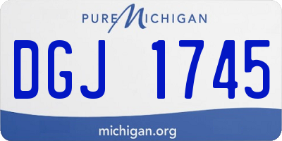 MI license plate DGJ1745