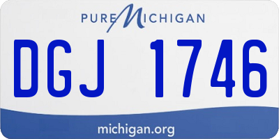 MI license plate DGJ1746