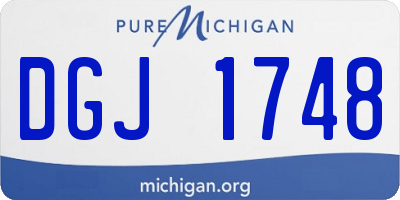 MI license plate DGJ1748