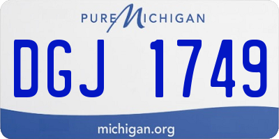 MI license plate DGJ1749