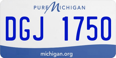 MI license plate DGJ1750