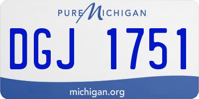 MI license plate DGJ1751