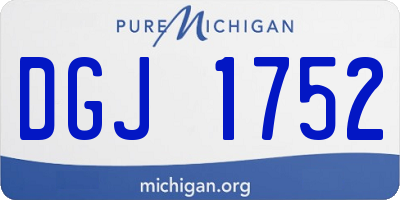 MI license plate DGJ1752