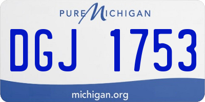 MI license plate DGJ1753